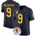 J.J. McCarthy Michigan Wolverines Rosebowl Jersey –  Navy