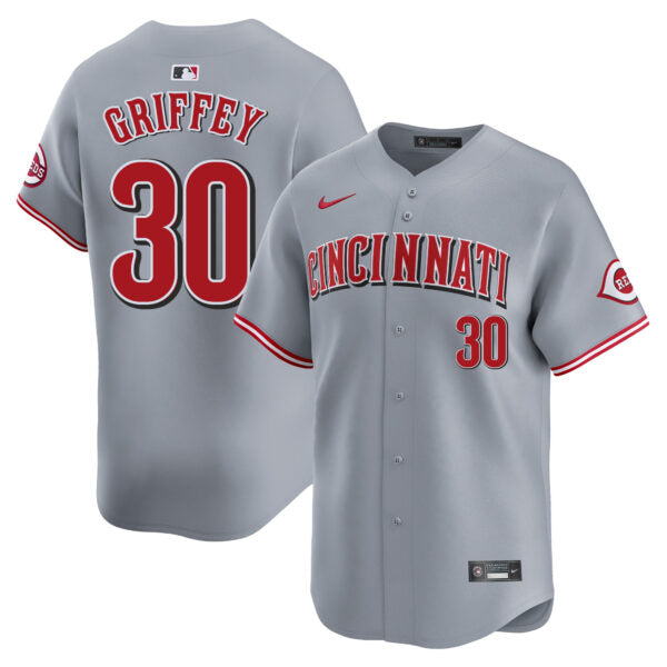 Ken Griffey Jr Cincinnati Reds Road Limited Jersey - Gray