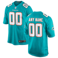 Custom Miami Dolphins Jersey - Aqua