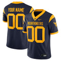 Custom West Virginia Mountaineers Jersey - Navy